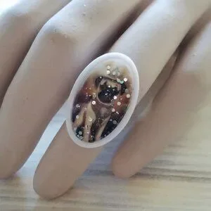 Bague Chien Carlin – Pug – Chien – Argent 925/1000 Massif – Taille 50 à 62 – Neuf Avec étiquettes